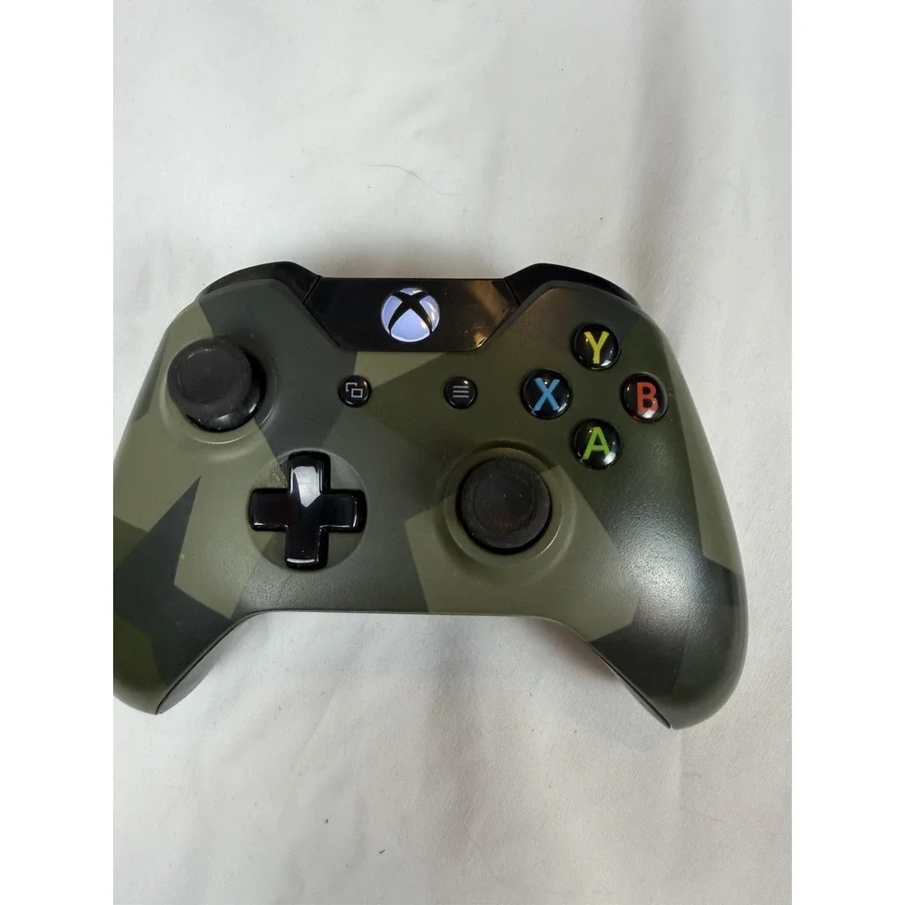 Microsoft Xbox One Armed Forces Camo Wireless Controller OEM Green Tested